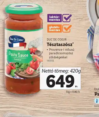 Lidl Duc de Coeur Tésztaszsz ajánlat