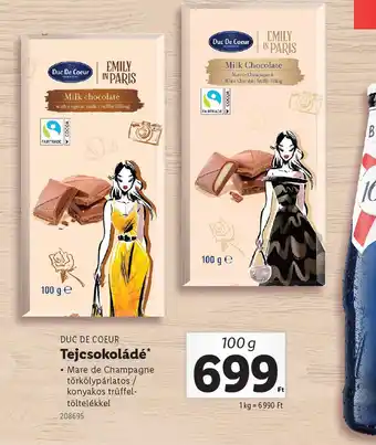 Lidl Duc de Coeur Tejcsokoládé ajánlat