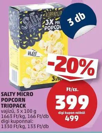 PENNY Salty Micro popcorn triopack ajánlat