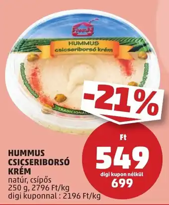 PENNY Hummus csicseriborsó krém ajánlat