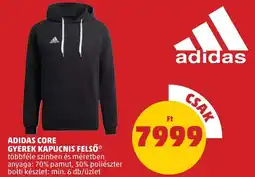 PENNY Adidas core gyerek kapucnis felső ajánlat