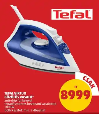 PENNY Tefal Virtuo gőzölős vasaló ajánlat