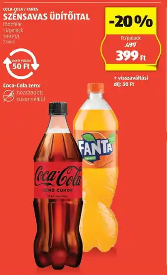 ALDI Coca-Cola / Fanta szénsavas üdítőital ajánlat