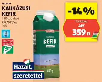 ALDI Milsani Kaukázusi kefir ajánlat