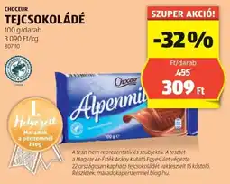 ALDI Choceur tejcsokoládé ajánlat