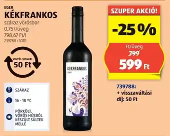 ALDI Eger Kékfrankos ajánlat