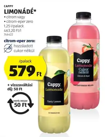 ALDI Cappy Limonádé ajánlat