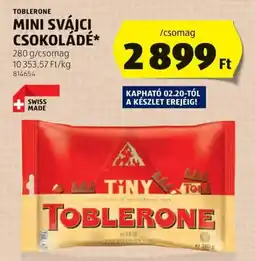 ALDI Toblerone mini svájci csokoládé ajánlat