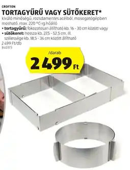 ALDI Crofton tortagyűrű / sütőkeret ajánlat