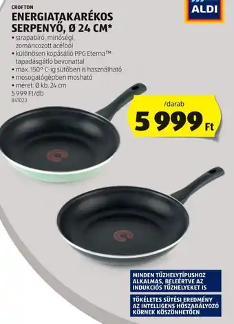 ALDI Crofton energiatakarékos serpenyő ajánlat