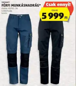 ALDI Topcraft férfi munkásnadrág ajánlat