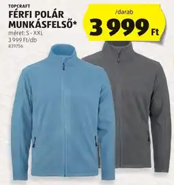 ALDI Topcraft férfi polár munkásfelső ajánlat