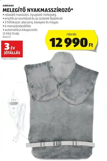 ALDI Ambiano melegítő nyakmasszírozó ajánlat