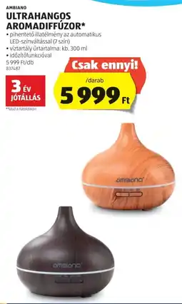 ALDI Ambiano ultrahangos aromadiffúzor ajánlat