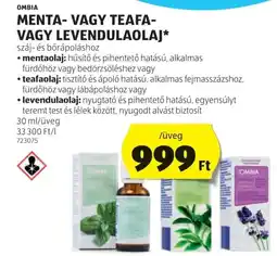 ALDI Ombia menta-vagy teafa- / levendulaolaj ajánlat