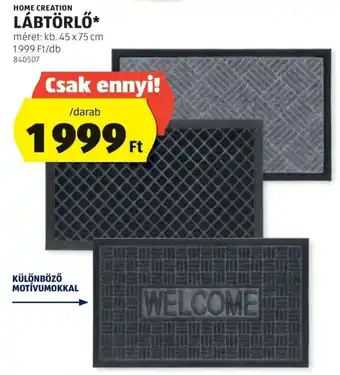 ALDI Home Creation lábtörlő ajánlat