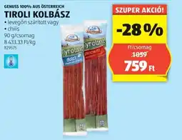 ALDI Genuss 100% aus Österreich Tiroli kolbász ajánlat