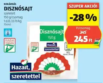 ALDI Kokárdás disznósajt ajánlat