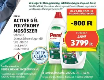 ALDI Persil Active Gél folyékony mosószer ajánlat