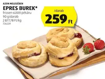 ALDI Azon Melegében epres burek ajánlat