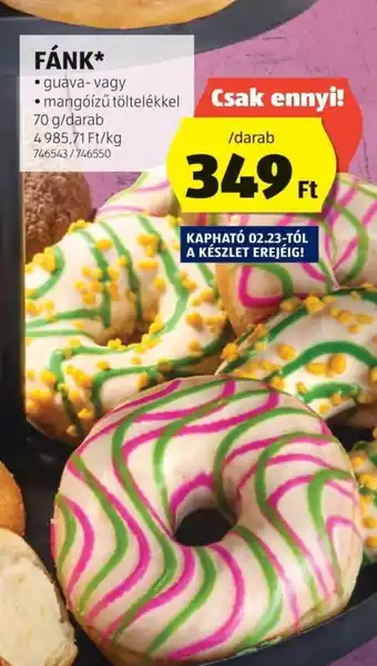 ALDI Fánk ajánlat