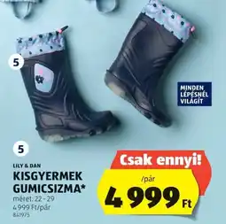 ALDI Lily & Dan Kisgyermek gumicsizma ajánlat