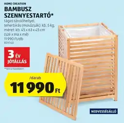 ALDI Home Creation Bambusz szennyestartó ajánlat