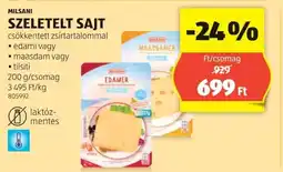 ALDI Milsani szeletelt sajt ajánlat