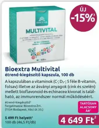 Benu Gyógyszertárak Bioextra Multivital ajánlat