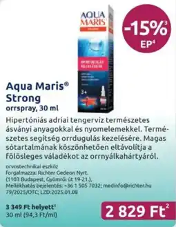 Benu Gyógyszertárak Aqua Maris Strong orrspray ajánlat