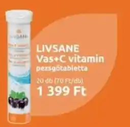 Benu Gyógyszertárak LIVSANE Vas+C vitamin pezsgőtabletta ajánlat