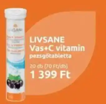 Benu Gyógyszertárak LIVSANE Vas+C vitamin pezsgőtabletta ajánlat