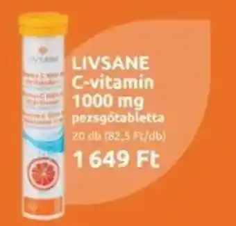 Benu Gyógyszertárak LIVSANE C-vitamin 1000 mg pezsgōtabletta ajánlat