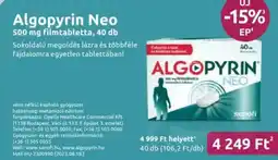 Benu Gyógyszertárak Algopyrin Neo ajánlat