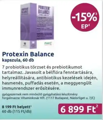 Benu Gyógyszertárak Protexin Balance ajánlat