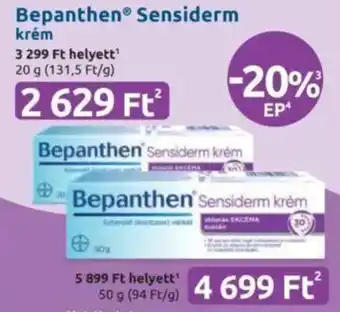 Benu Gyógyszertárak Bepanthen Sensiderm krém ajánlat