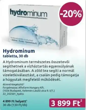 Benu Gyógyszertárak Hydrominum tabletta ajánlat