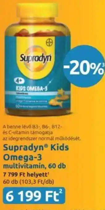 Benu Gyógyszertárak Supradyn Kids Omega-3 ajánlat