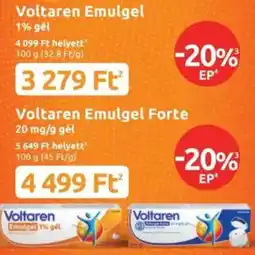 Benu Gyógyszertárak Voltaren Emulgel ajánlat