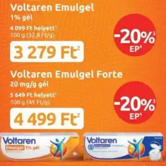 Benu Gyógyszertárak Voltaren Emulgel ajánlat