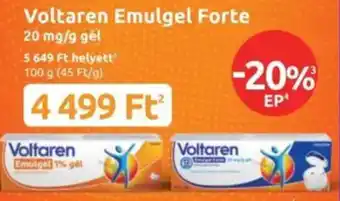 Benu Gyógyszertárak Voltaren Emulgel Forte ajánlat