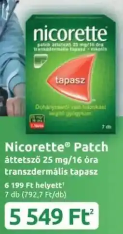 Benu Gyógyszertárak Nicorette Patch áttetsző ajánlat