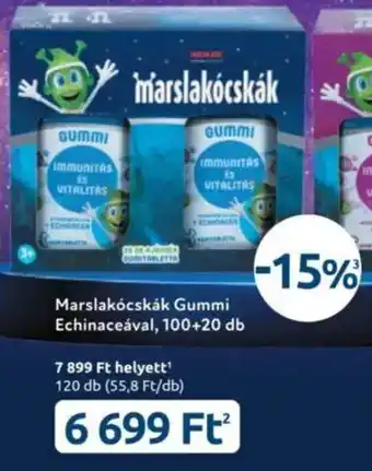 Benu Gyógyszertárak Marslakócskák Gummi Echinaceával ajánlat