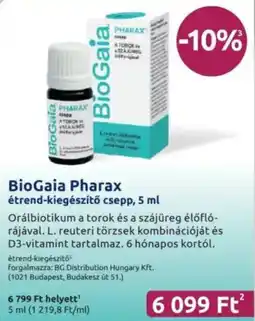 Benu Gyógyszertárak BioGaia Pharax ajánlat