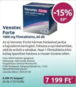 Benu Gyógyszertárak Venotec Forte ajánlat