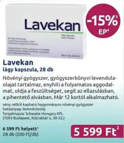 Benu Gyógyszertárak Lavekan ajánlat