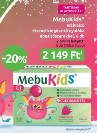 Benu Gyógyszertárak Mebukids ajánlat