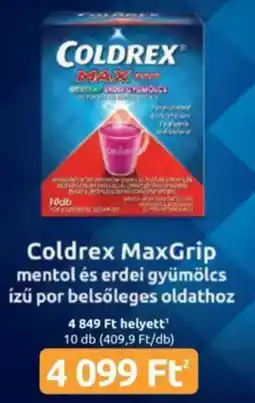 Benu Gyógyszertárak Coldrex MaxGrip ajánlat