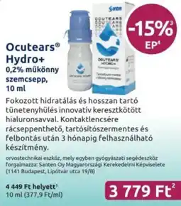 Benu Gyógyszertárak Ocutears Hydro+ ajánlat