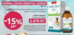 Benu Gyógyszertárak Herbal Swiss medical szirup ajánlat